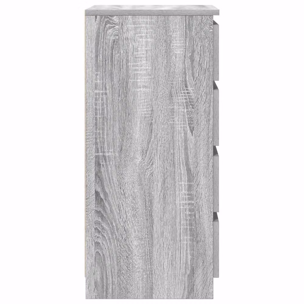 Berkfield Home Grey Sonoma Sideboard with Drawers, W/D/H: 35 x 37.5 x 99 cm – 1