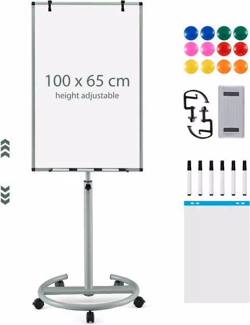 Costway Mobile Magnetic Whiteboard in Green and White