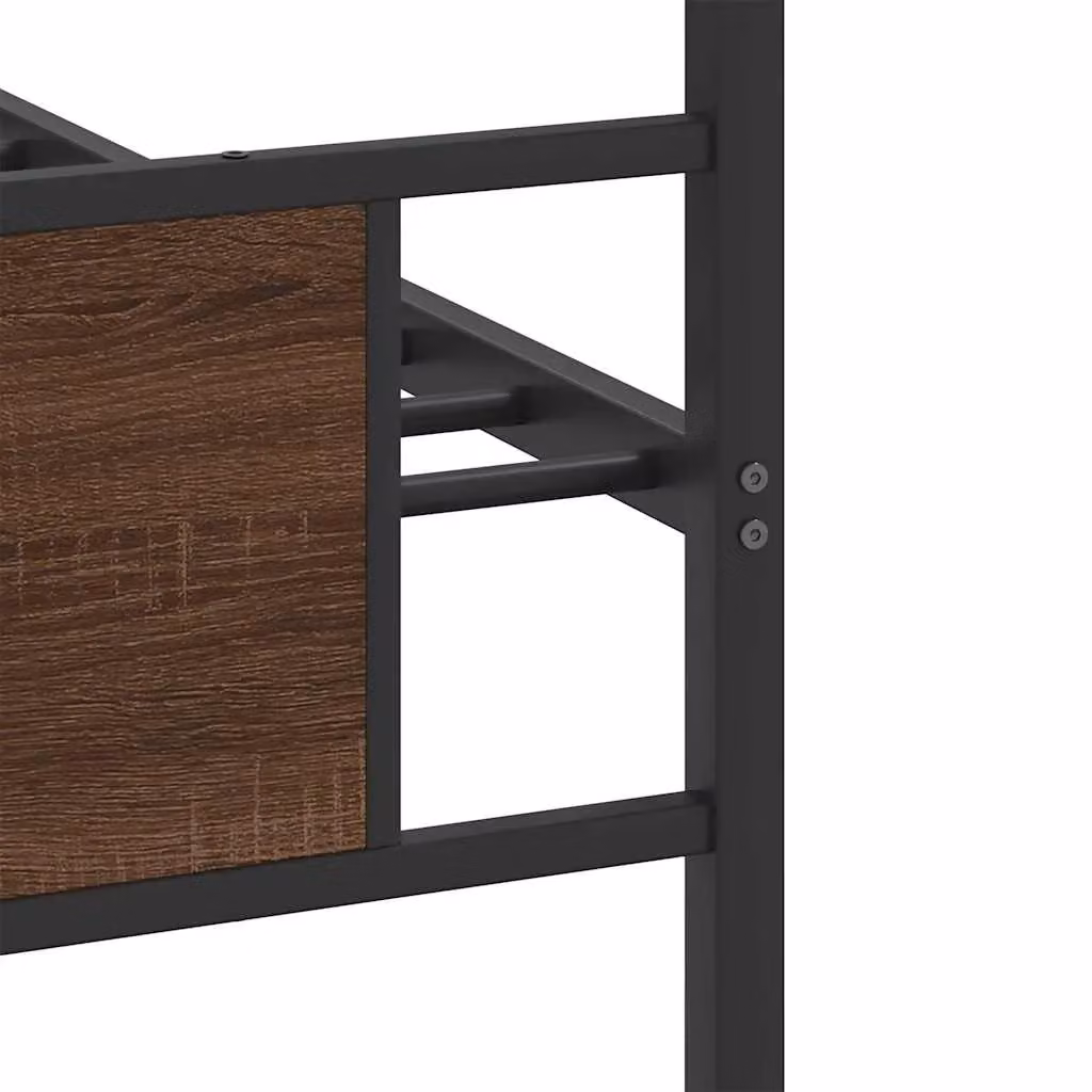 Berkfield Home Small Single Bed Frame in Brown Oak, W/D/H: 75 x 190 cm – 6