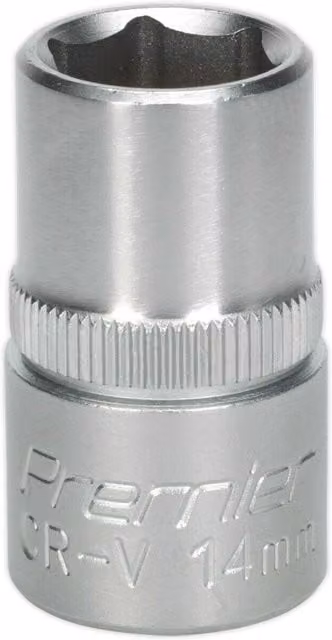 Loops 14mm Steel Drive Socket 1/2 inch Square Drive Chrome Vanadium Wrench Socket in Silver – 1