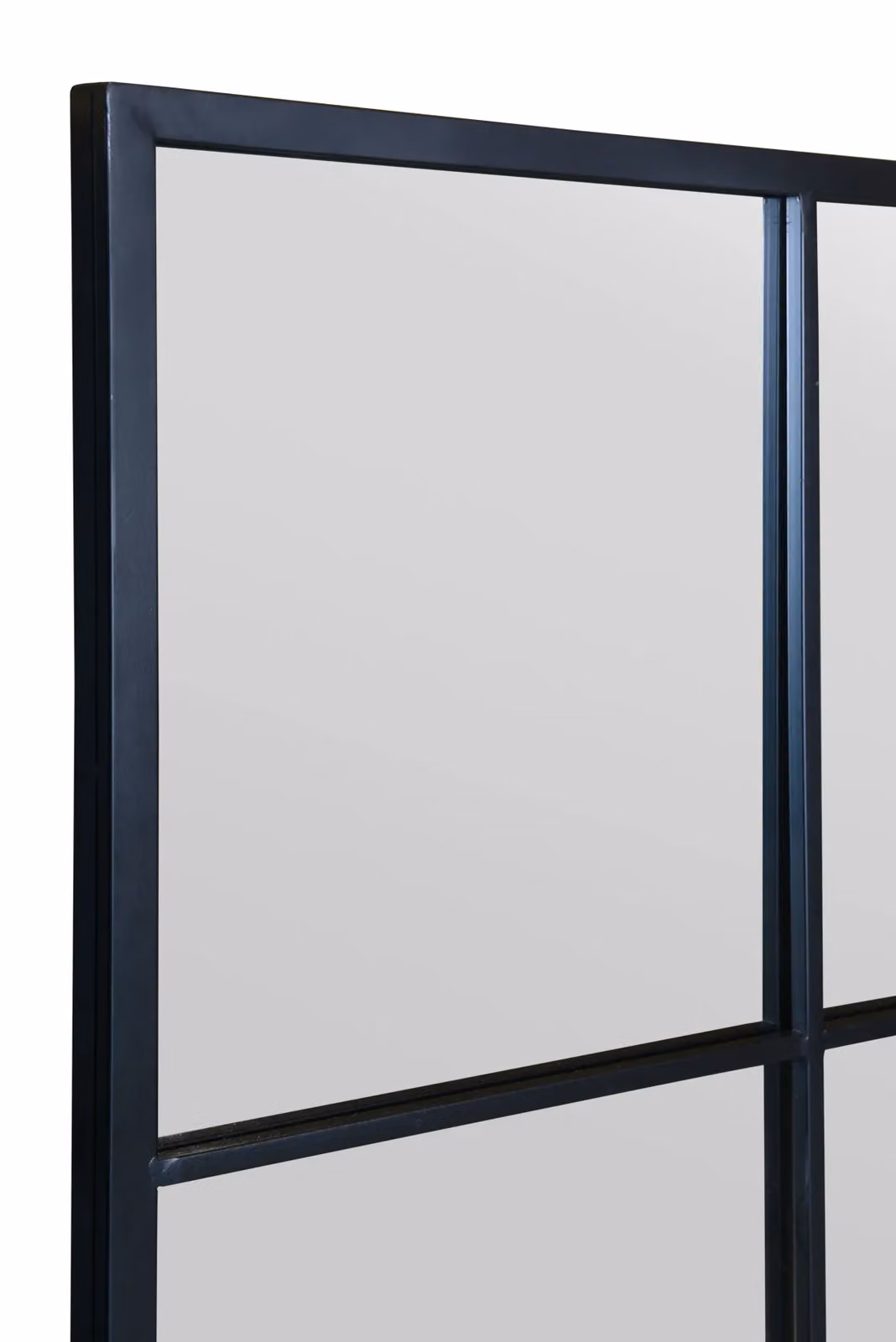 MirrorOutlet The Fenestra Black Modern Window Leaner / Wall Mirror, H: 200 cm, W: 120 cm – 4