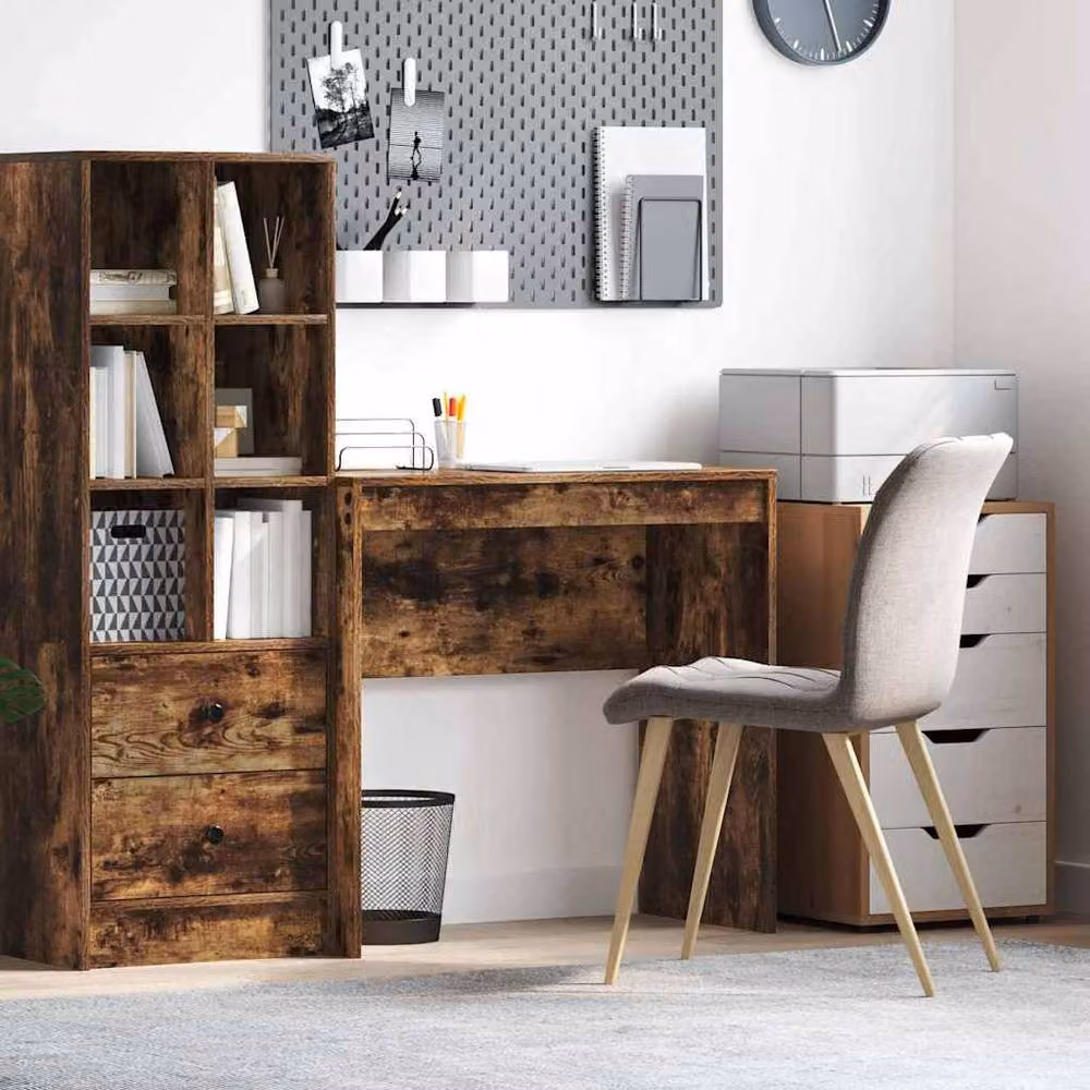 Berkfield Home Compact Writing Desk in Smoked Oak Brown, W/D/H: 80 x 50 x 76 cm – 2