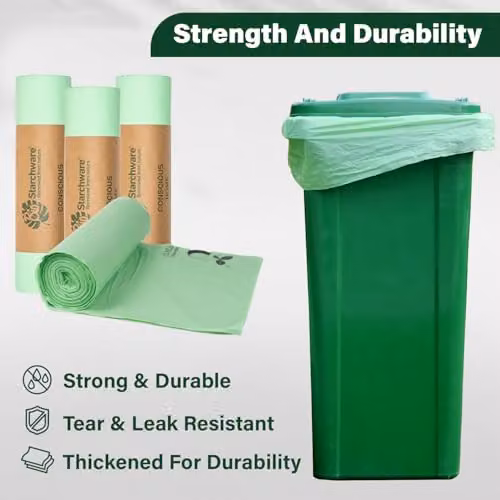 ECONX Green Compostable Wheelie Bin Liners, 220L, 10 Pack – 2