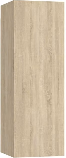 Berkfield Home Set of 2 Sonoma Oak TV Cabinets in Light Tan, W/D/H: 30.5 x 30 x 90 cm