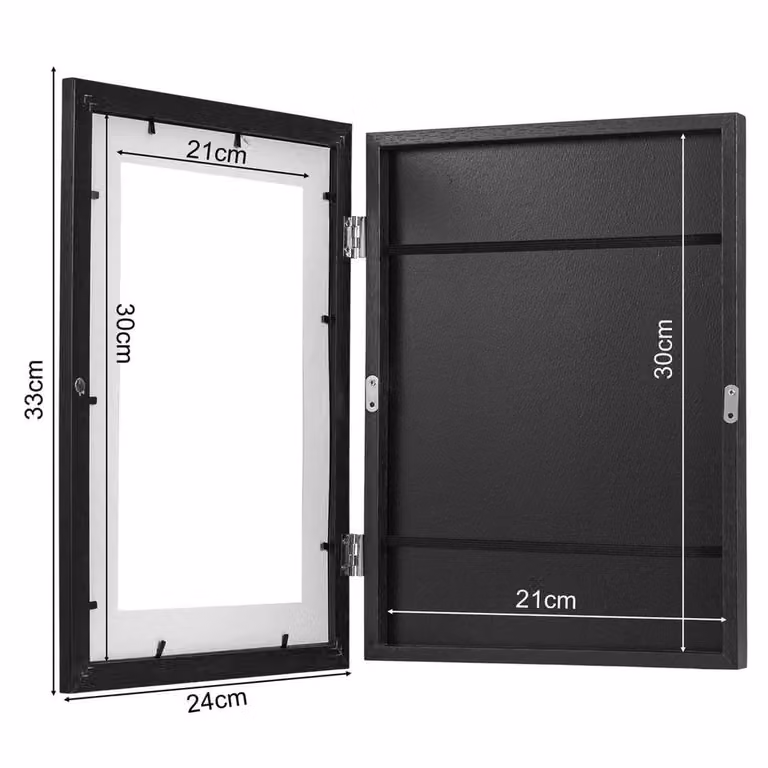 FLAVORA Black A4 Single Artwork Display Frame for Paper, W/H: 100 x 15 cm