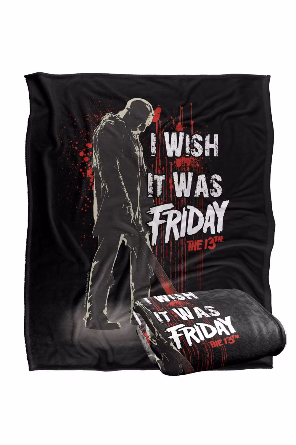 LOGOVISION Friday The 13th I Wish It Was Friday Super Soft Silky Touch Fleece Throw Blanket, Multicolour, W/D/H: 91 x 147 cm – 7