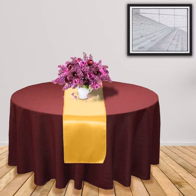 Trimming Shop Plain Gold Satin Table Runner