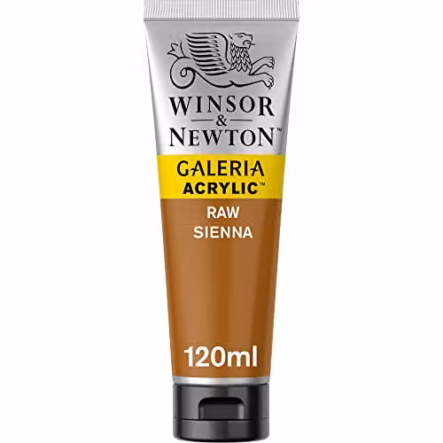 Winsor & Newton Galeria Acrylic Paint, Raw Sienna, 120ml – 2