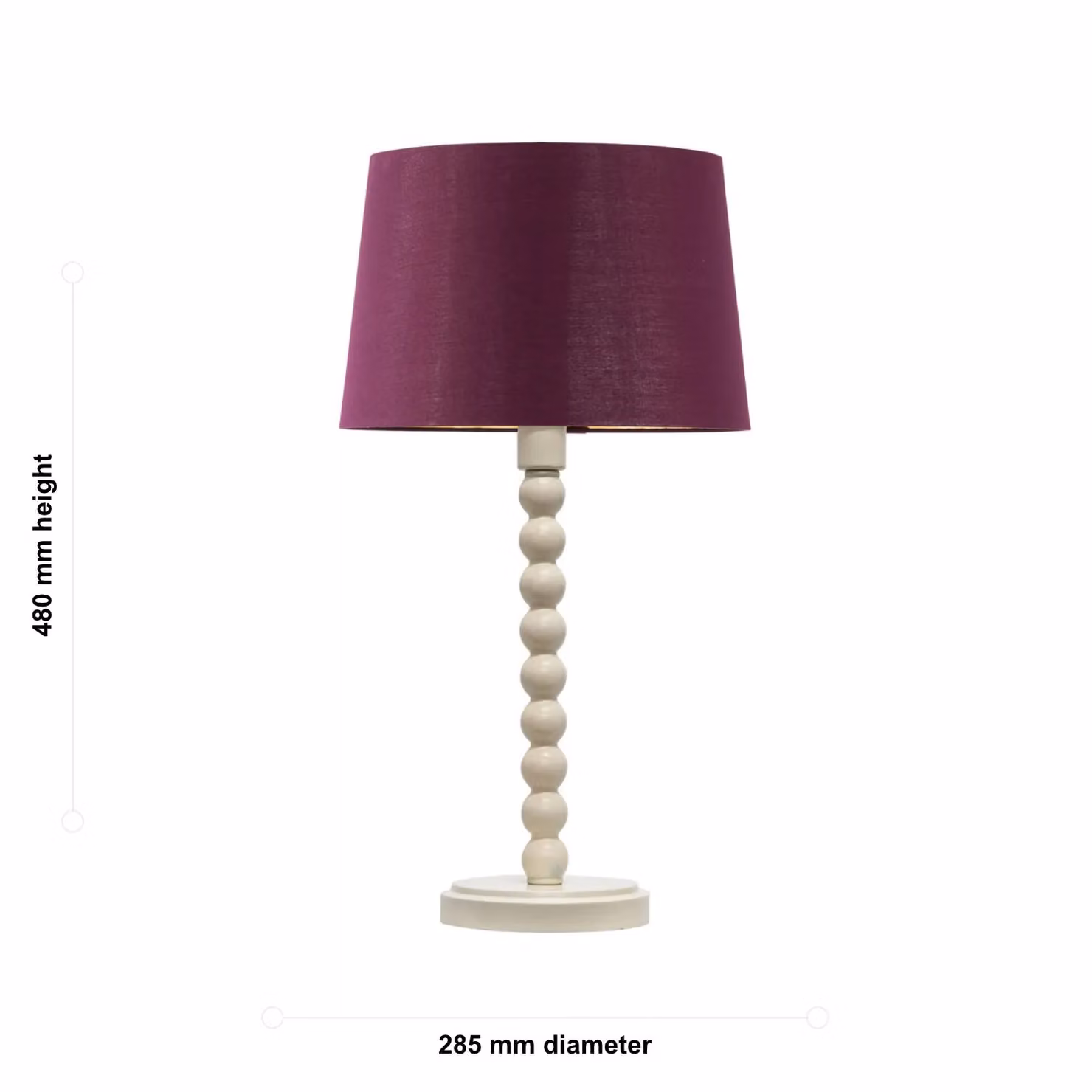 First Choice Lighting Bobbin Table Lamp in White with Red and Gold Fabric Shade, H 48 cm x W 28.5 cm x D 28.5 cm – 2