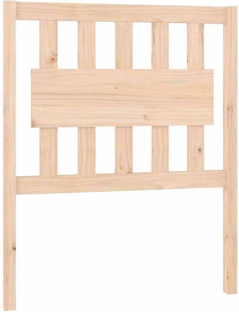 Berkfield Home Solid Wood Pine Bed Headboard in Beige, W/D/H: 80.5 x 4 x 100 cm