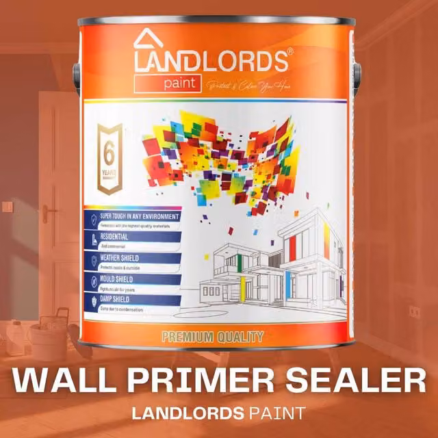 Landlords Paint Water Based Wall Primer Sealer, Clear, 5 l – 1