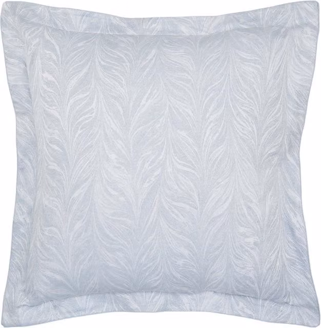 Zoffany Ebru Square Oxford Pillowcase in La Seine Blue Cotton Mako Satin