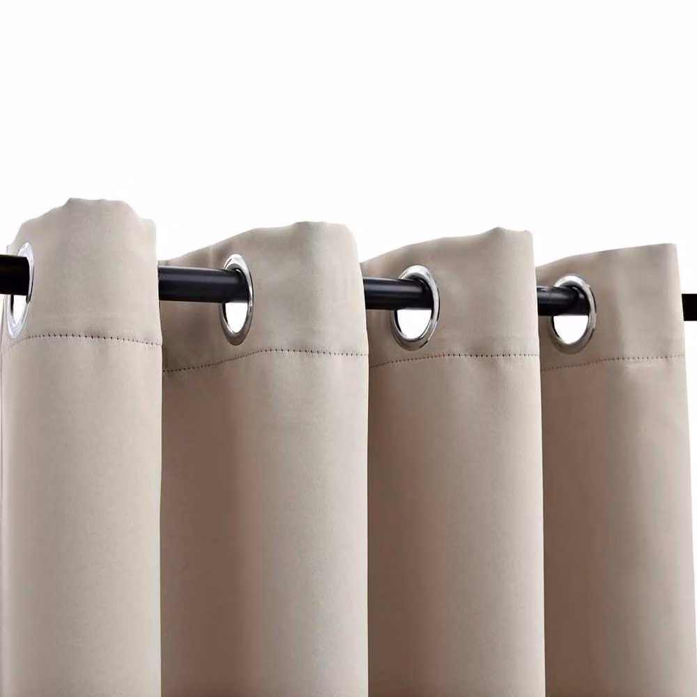 Berkfield Home Beige Blackout Curtain with Eyelets W: 290 cm, H: 245 cm – 2