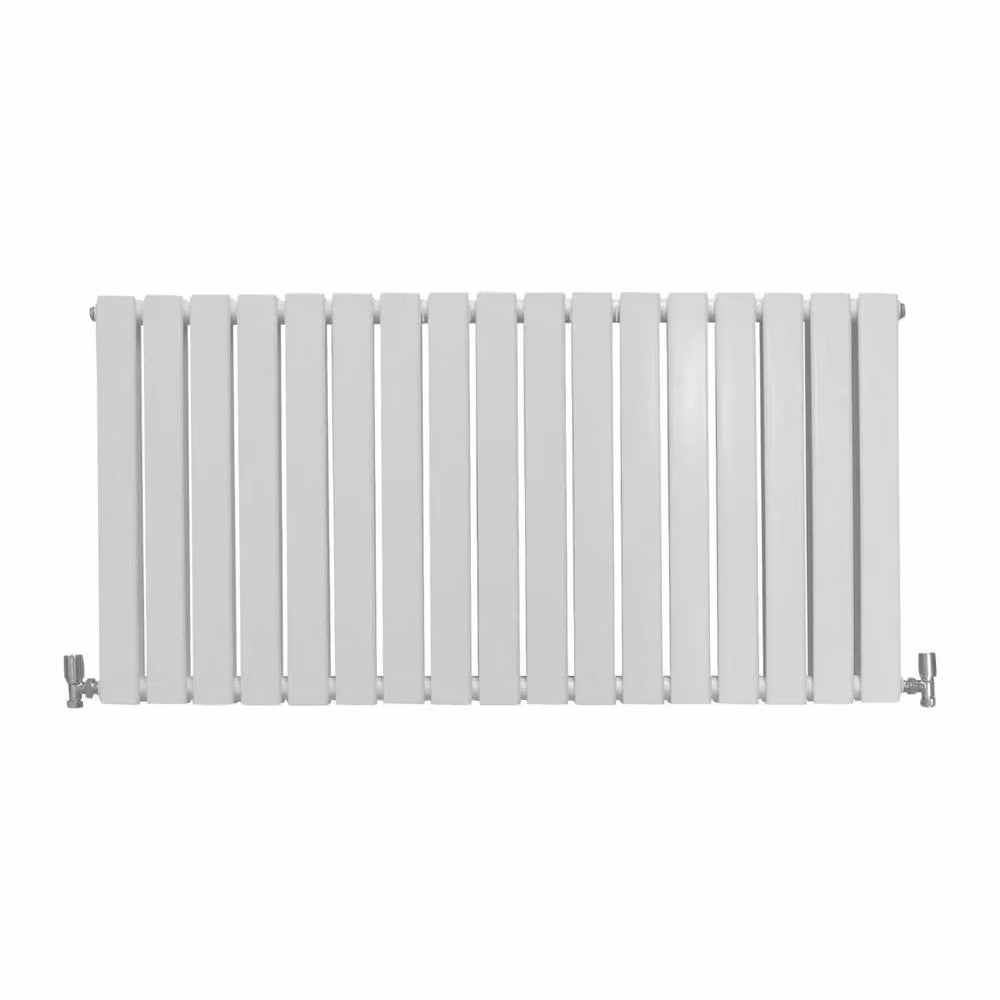 Monstershop Designer Flat Panel Steel Radiator in Gloss White, H: 60.0 cm x W: 119.0 cm