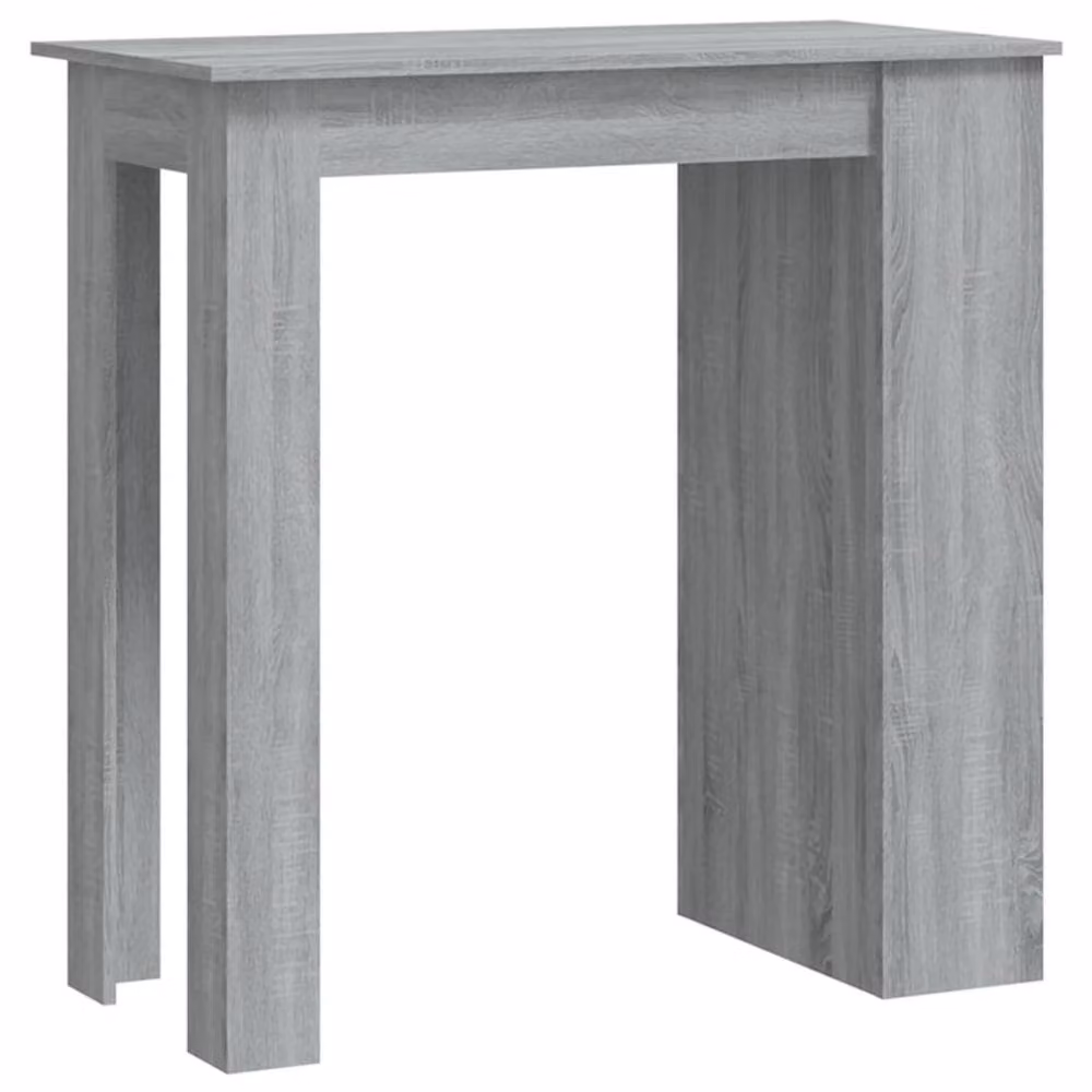 Berkfield Home Modern Bar Table with Storage Rack in Grey Sonoma, W: 102 cm, D: 50 cm, H: 103.5 cm – 2