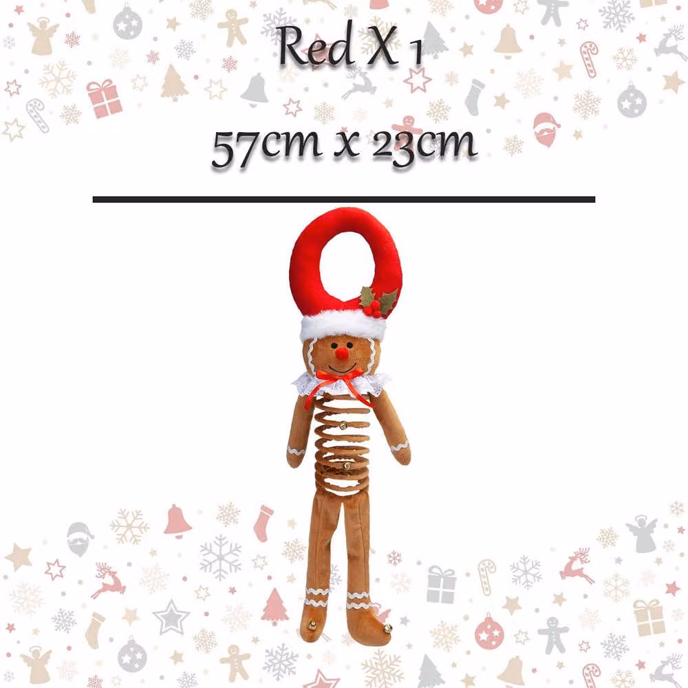 VFM e-Store Christmas Gingerbread Hanging Decoration, Red and Multicolour, H 57 cm x W 23 cm – 2