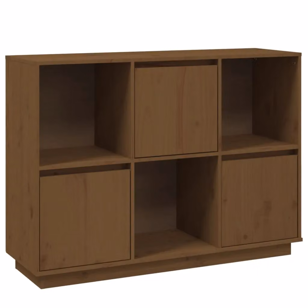 Berkfield Home Modern Honey Brown Solid Wood Pine Sideboard W/D/H: 110.5 x 35 x 80 cm – 2