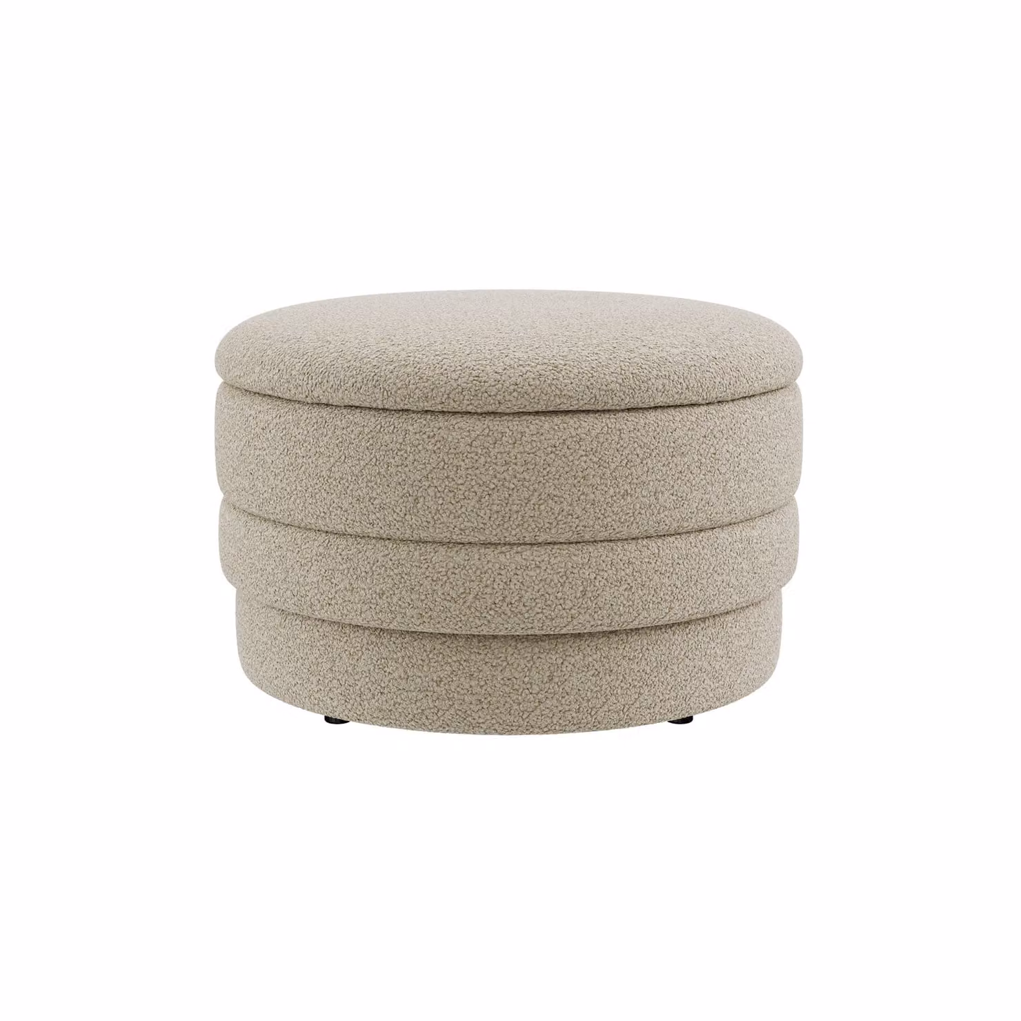 Dome Deco ENZO Stool in Beige Bouclé Fabric