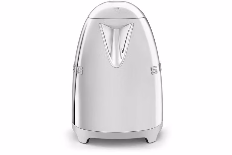 Smeg Kettle and 4-Slice Toaster Set in Polished Stainless Steel and Silver