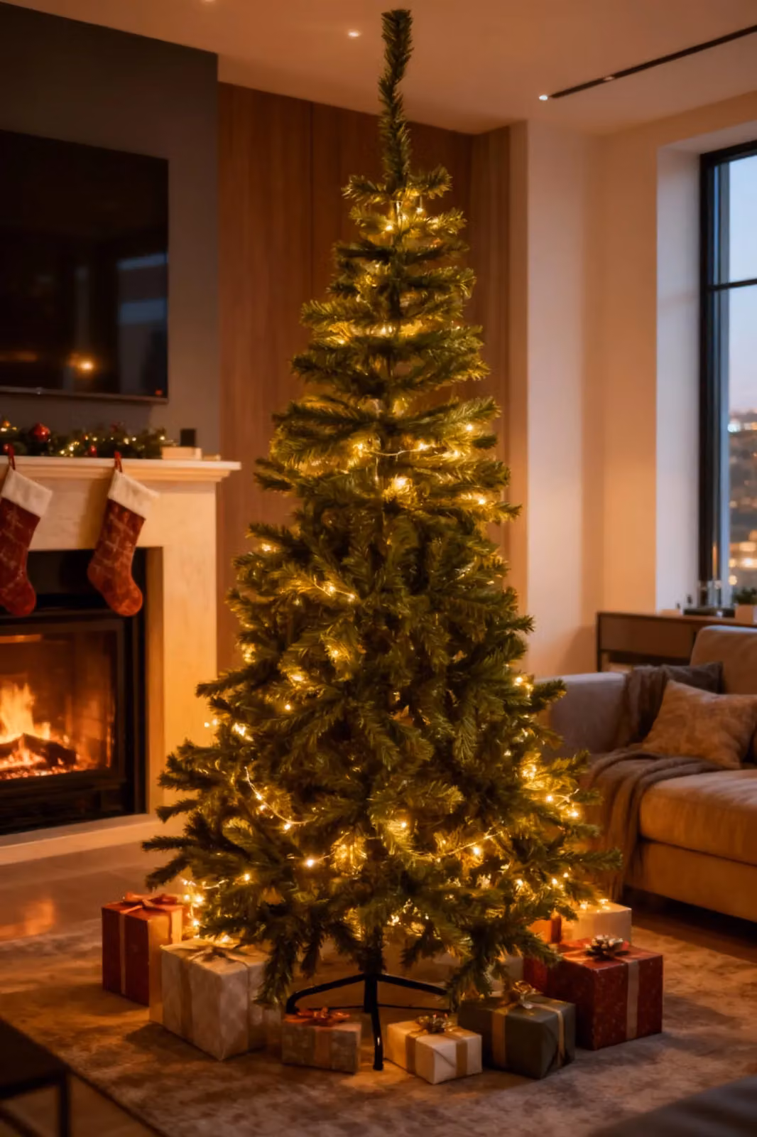 Shatchi 6ft Boston Pine Artificial Green Christmas Tree with 478 Tips – 2