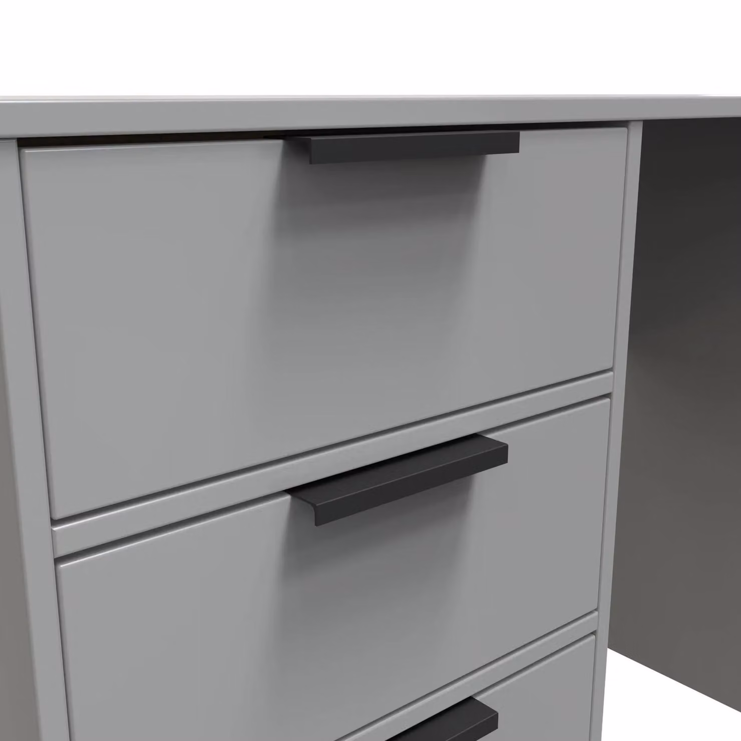 Ready Assembled 2 U Madrid 4 Drawer Vanity in Dark Grey – 3