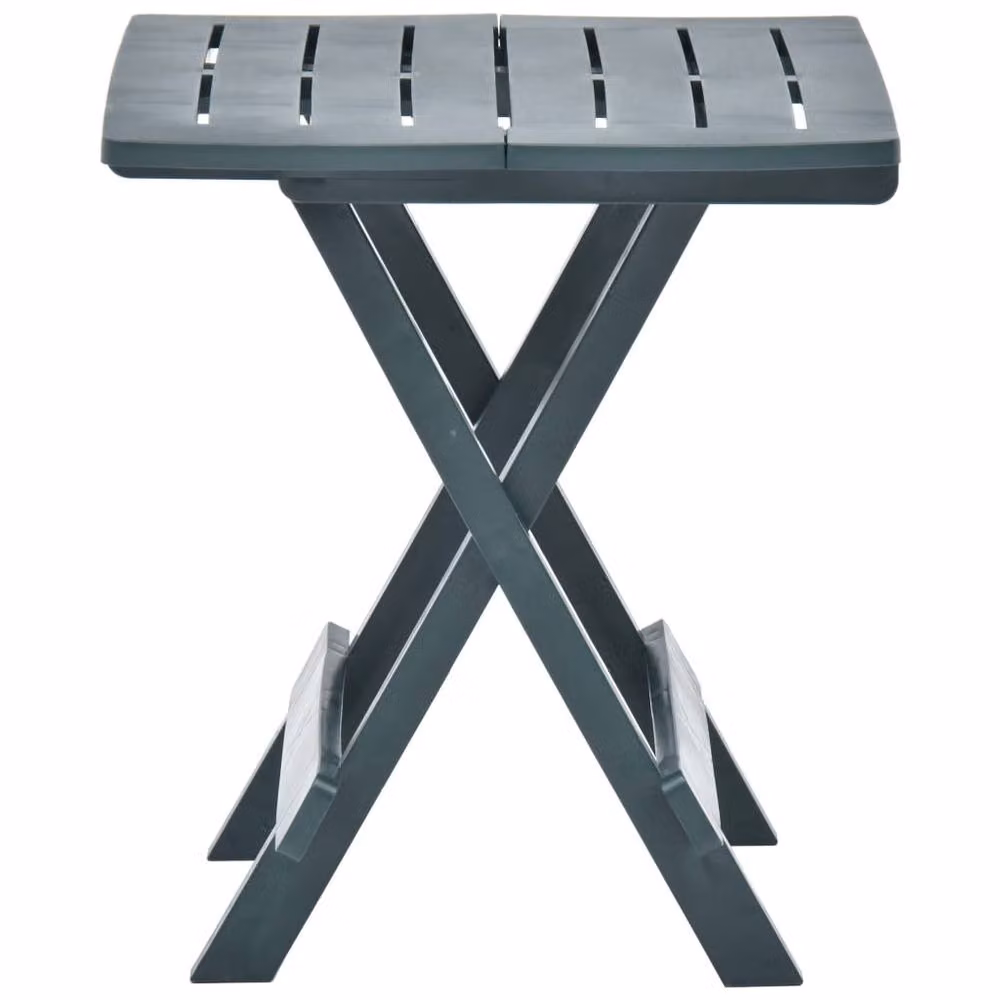 Berkfield Home Folding Green Plastic Garden Table, W/D/H: 45 x 43 x 50 cm – 3
