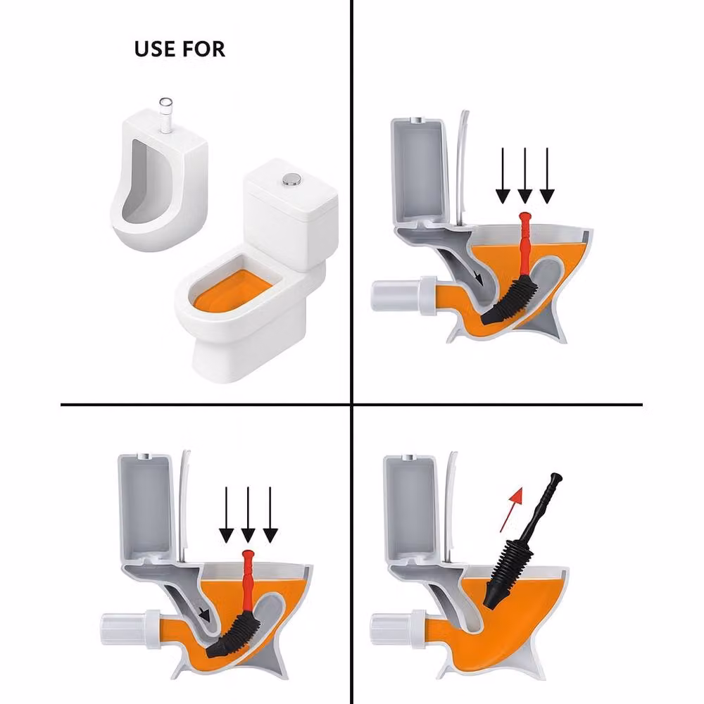 Vogrex Grey Toilet Plunger Unblocker Air Pump for Drain Blockages – 2