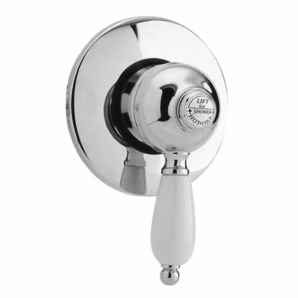 Royal Bathrooms Single Lever Concealed Brass Shower Valve in Chrome Silver with Safety Stop