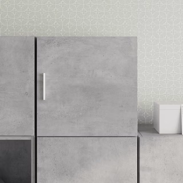 Berkfield Home Wall Mounted Cabinet in Concrete Grey, W/D/H: 40 x 40 x 42.5 cm
