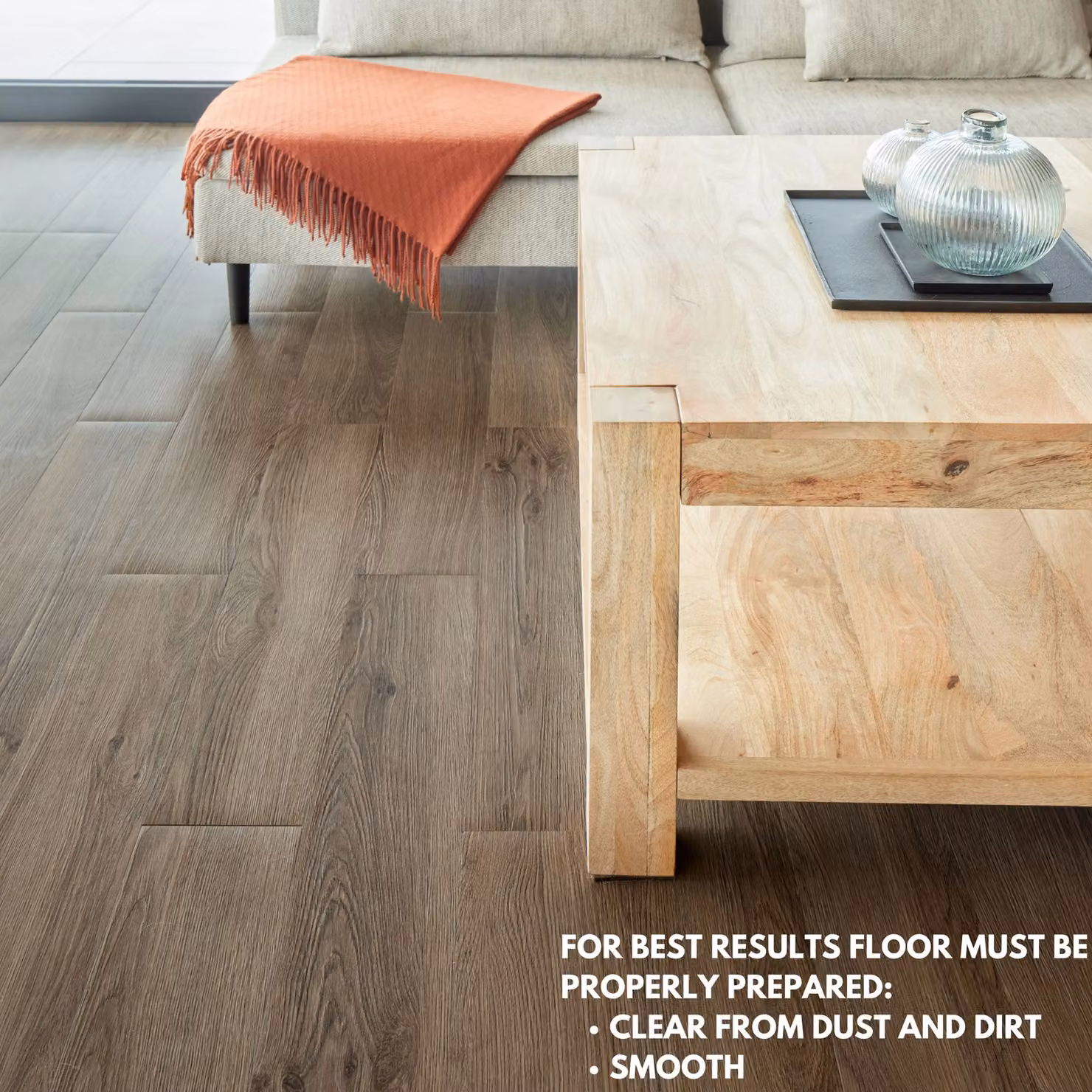 Novecrafto Self Adhesive Wood Look Vinyl Floor Planks, 7 Pack, Brown, W: 91.4 cm, D: 15.2 cm – 5