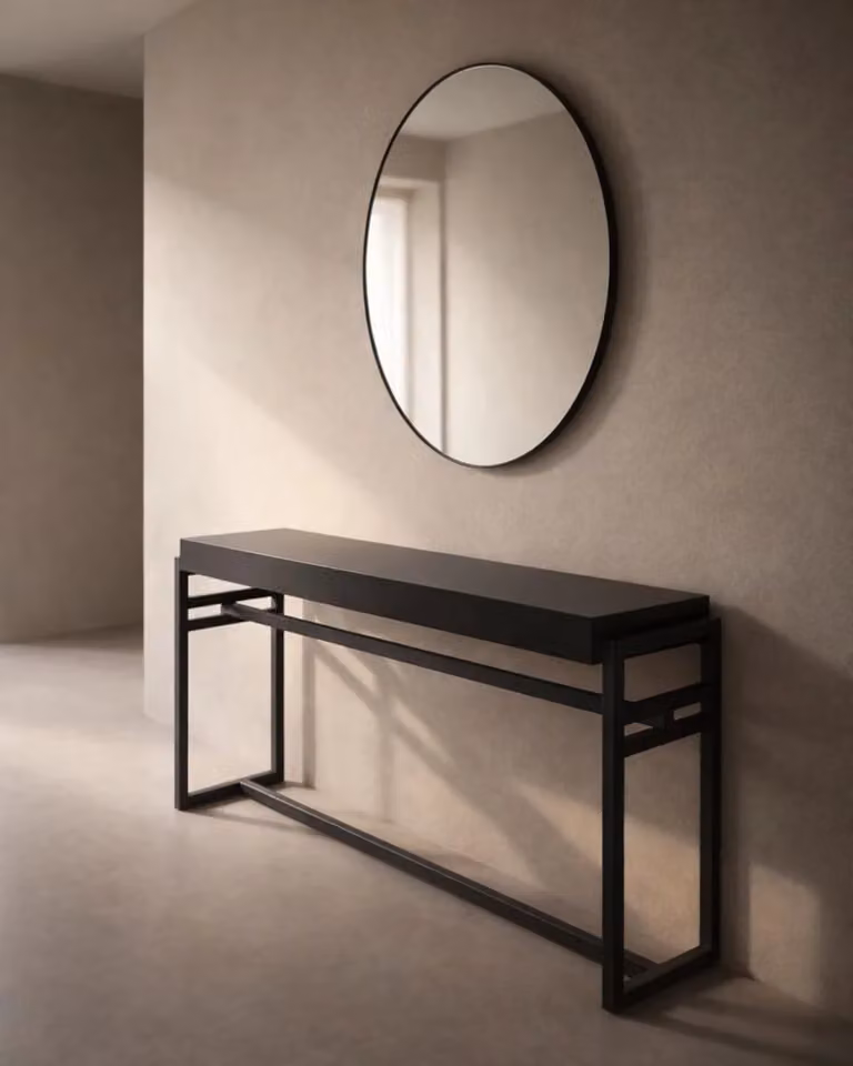 Tommy Franks Skaff Minimalist Console Table in Black