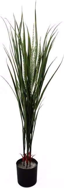 Green UV Resistant Artificial Grass Plant in a Tabletop Pot