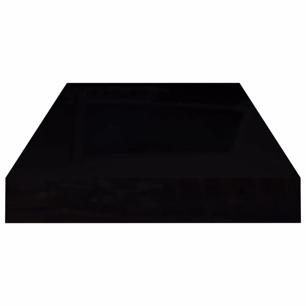 Berkfield Home Durable Floating Wall Shelf in High Gloss Black, W/D/H: 50 x 23 x 3.8 cm – 4