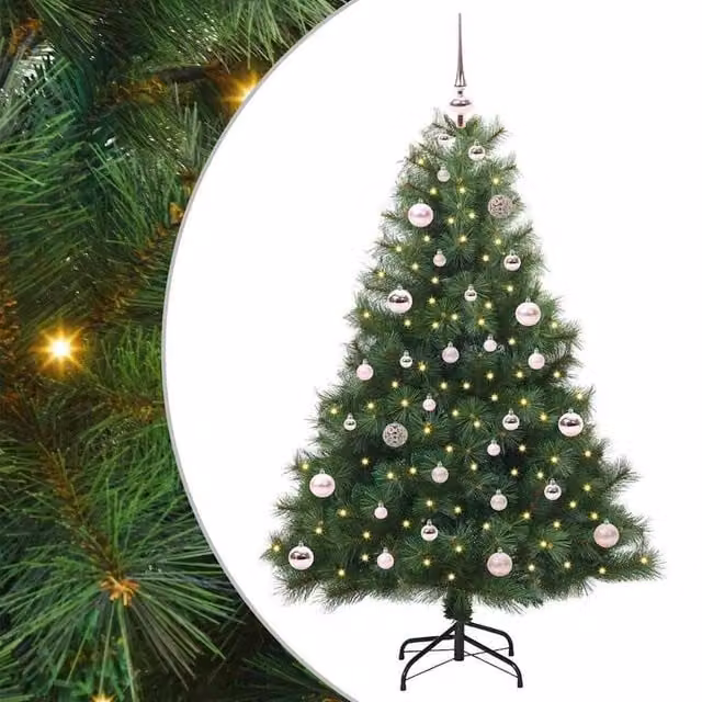 Berkfield Home Artificial Green Christmas Tree with 150 LEDs, Height: 150 cm