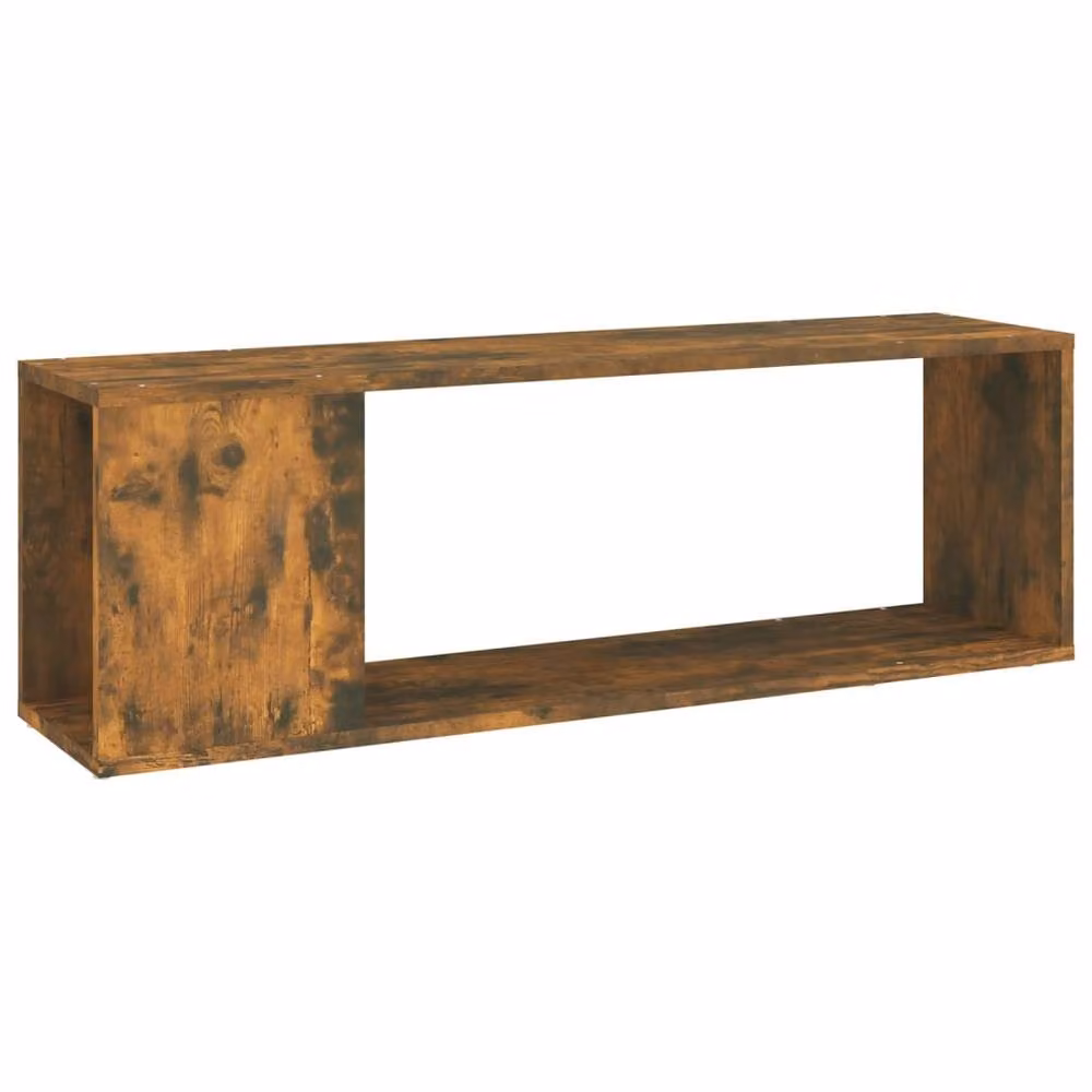 Berkfield Home Smoked Oak TV Cabinet in Brown, W/D/H: 100 x 24 x 32 cm – 2