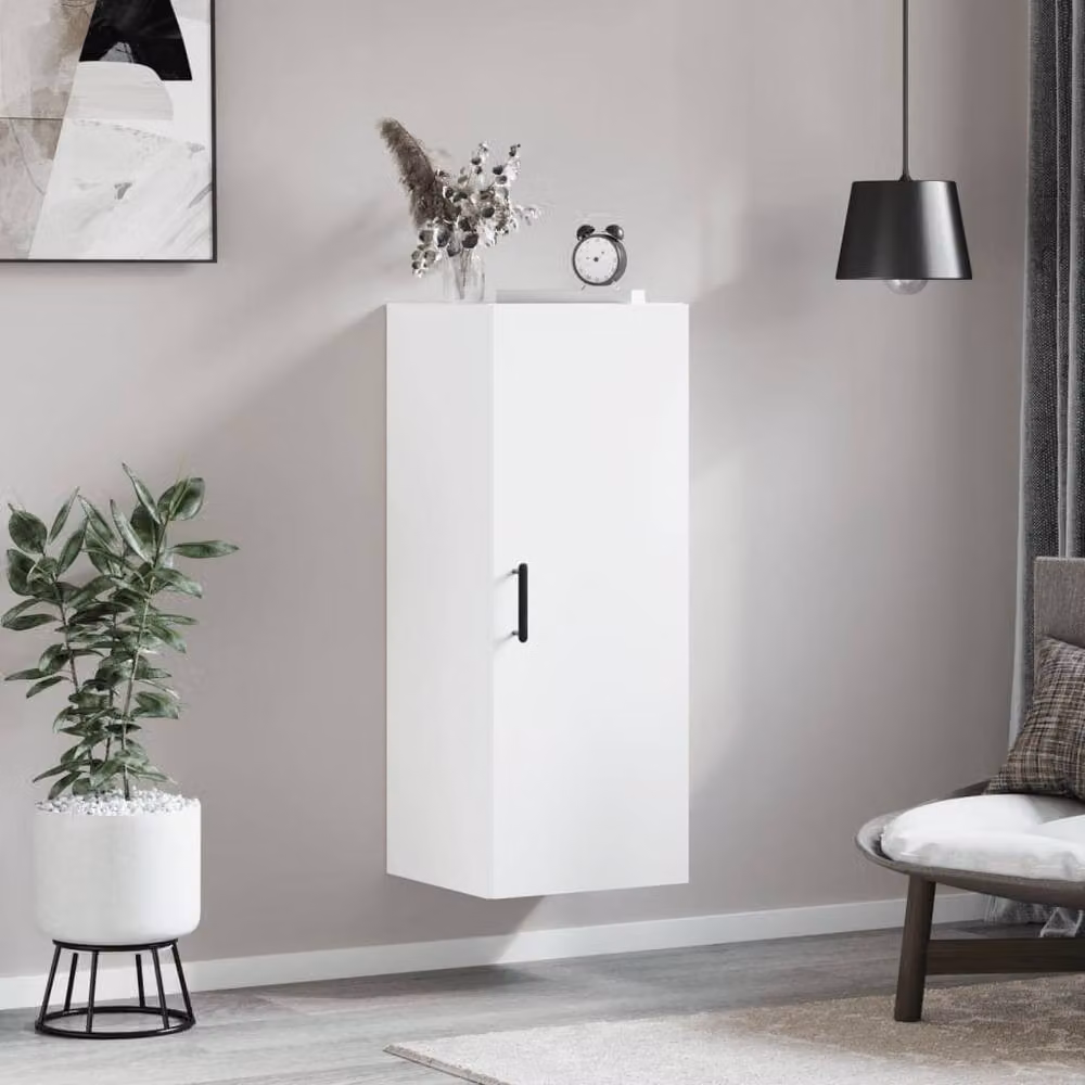 Berkfield Home Wall Mounted White Cabinet with Internal Shelves, W: 34.5 cm, D: 34.5 cm, H: 90 cm – 3