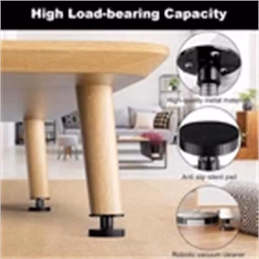 Nordara 10-Piece Adjustable Leveling Furniture Feet in Black – 2