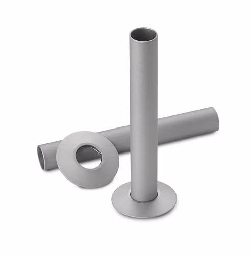 Terma 130 mm Pipe Sleeving and Metal Collar Set in Matt Grey
