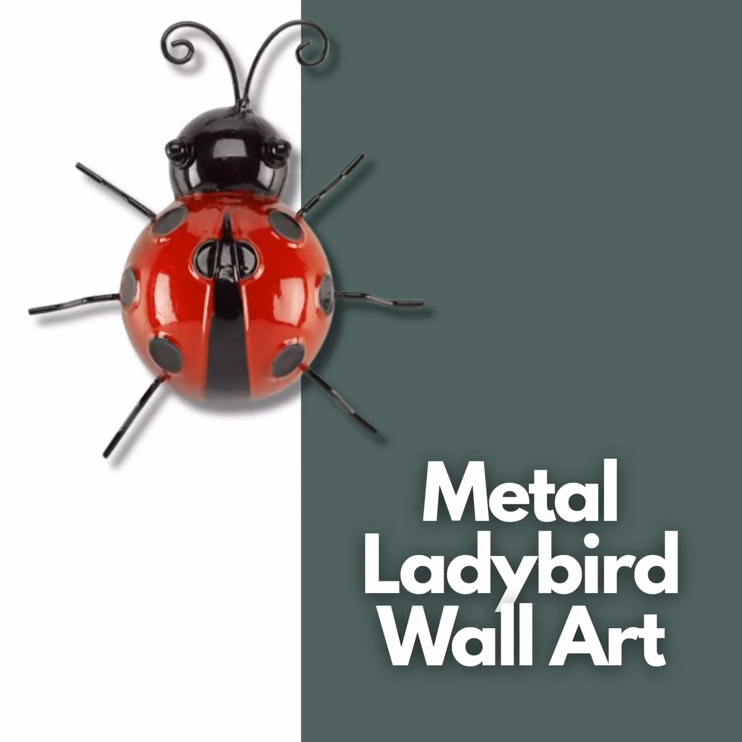 Marco Paul Red Dotted Ladybird Metal Garden Ornament, Height: 15 cm – 3