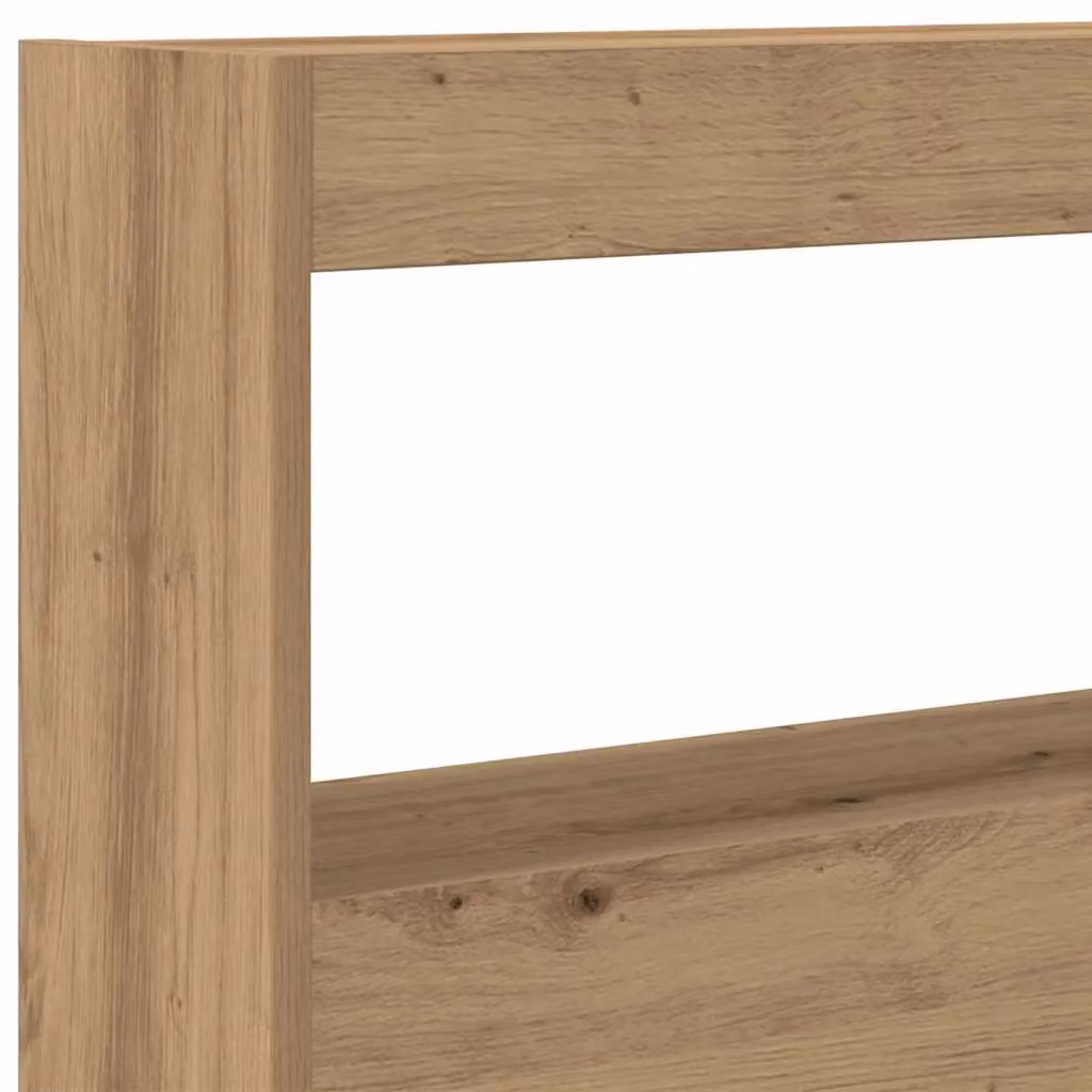 Berkfield Home Artisan Oak Headboard Cabinet with LED Lighting and USB Charging Port, Brown, W: 180 cm, D: 17 cm, H: 102 cm – 5