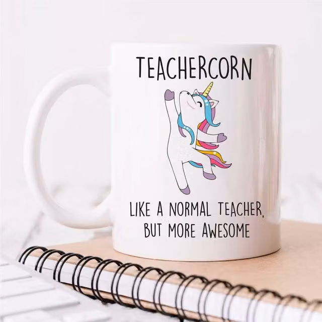 60 Second Makeover Limited Teachercorn Ceramic Mug in White