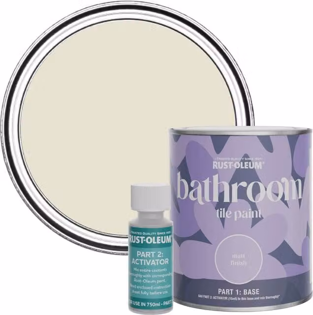Rust-Oleum Bathroom Tile Paint in Matt Finish, Beige, 0.75 l