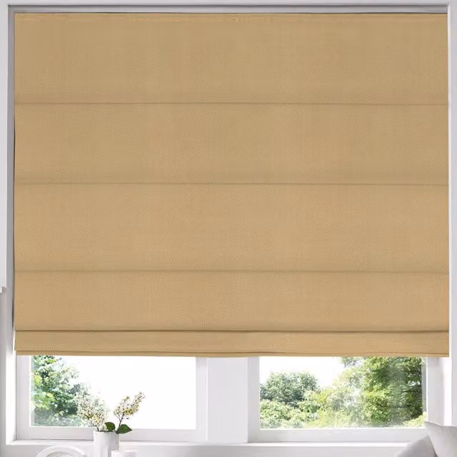 Terrys Sunflower Made to Measure Blackout Roman Blind in Yellow and Beige