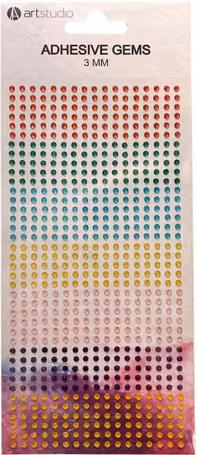 Art Studio Multicolour Adhesive Gems Plastic Sheet