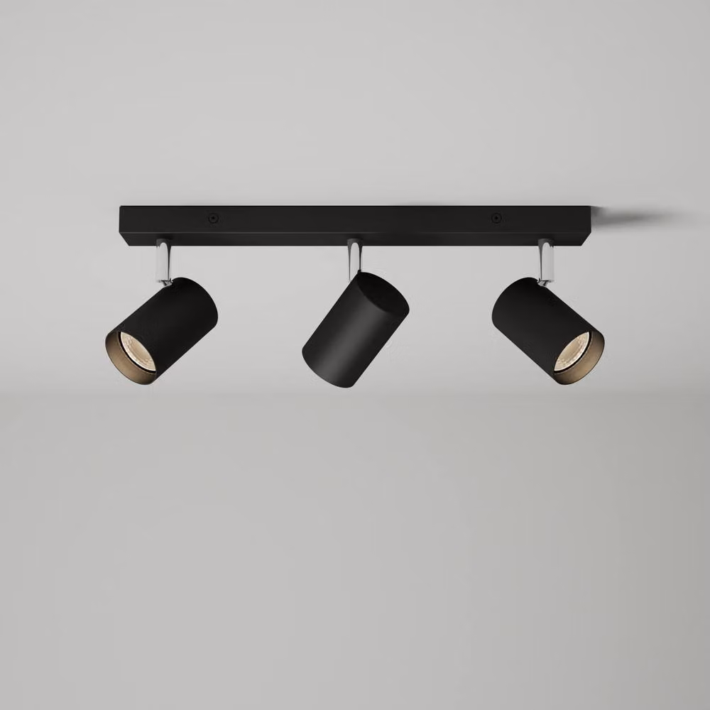 First Choice Lighting Eden Black 3 Light Adjustable LED Spotlight Bar for Bathroom, Kitchen and Hallway – 2