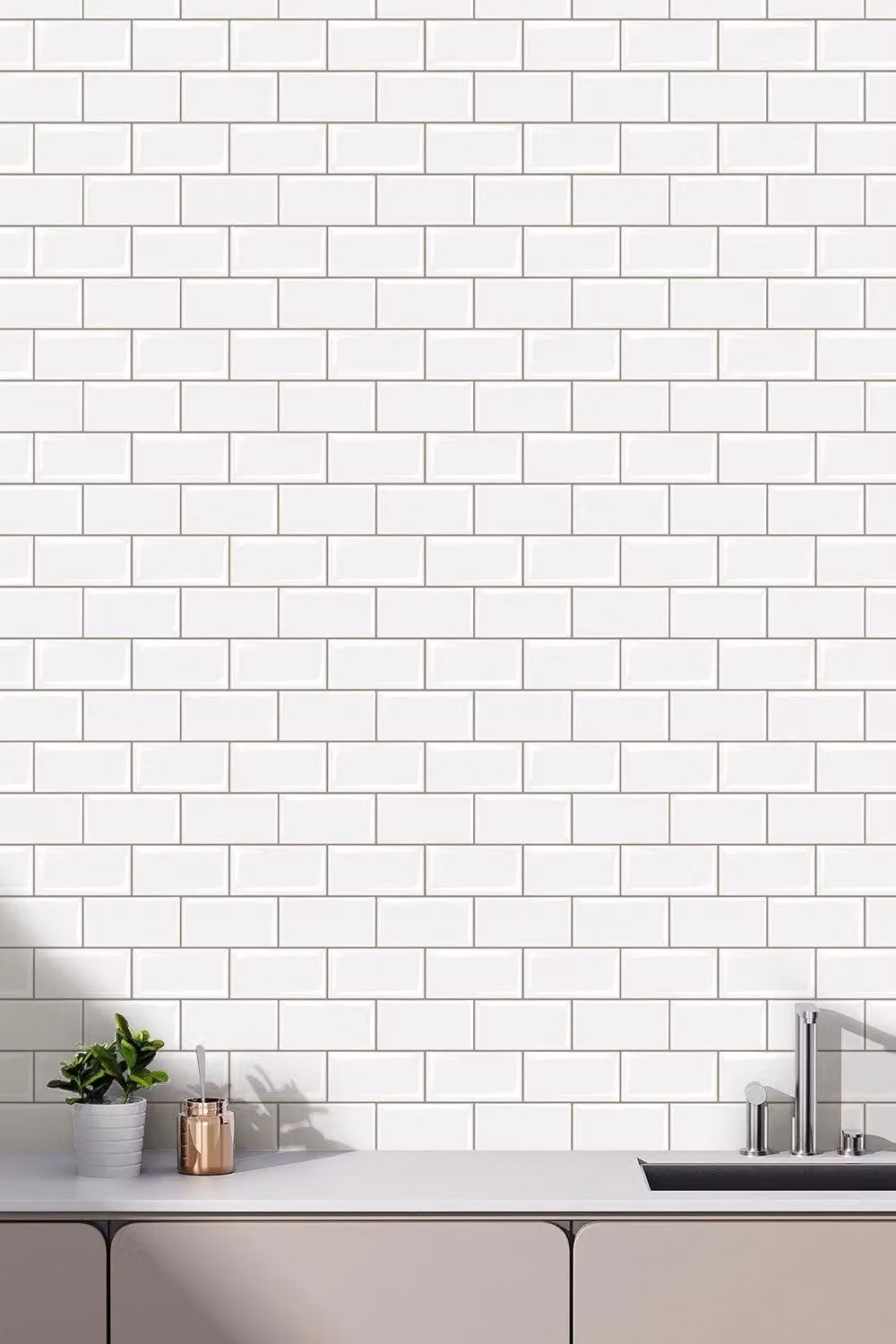 H&O Direct 10-Piece White Waterproof and Heat Resistant Tile-Look Wall Stickers – 2
