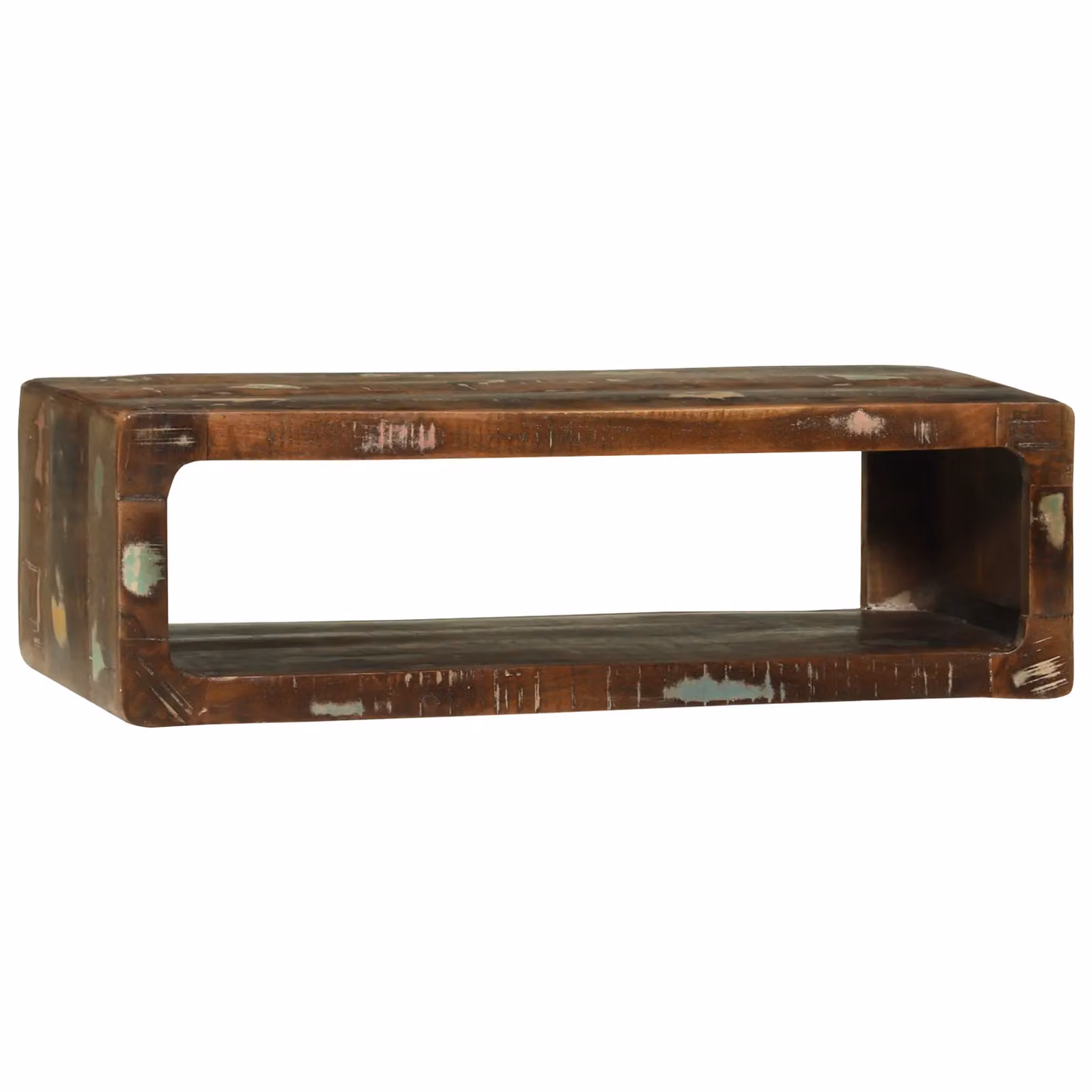 Berkfield Home Rustic Reclaimed Solid Wood TV Cabinet in Brown and Multicolour, W/D/H: 80 x 30 x 25 cm – 2
