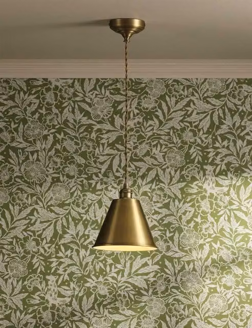 Joules Wollaton Metal Pendant Light in Antique Brass