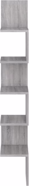 Berkfield Home Wall Mounted Corner Shelf in Grey Sonoma, W/D/H: 20 x 20 x 127.5 cm
