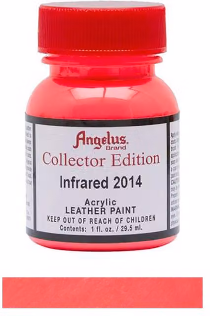 Angelus Acrylic Leather Paint Collector Edition Infrared 2014 Red, 1oz